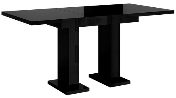 MebleMWM Stół rozkładany GLOSS | 120-160x80 | Czarny połysk