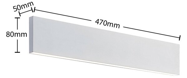 Kinkiet LED Ignazia Lindby, możliwość ściemniania, biały / opal, salon / jadalnia, metal, nowoczesny