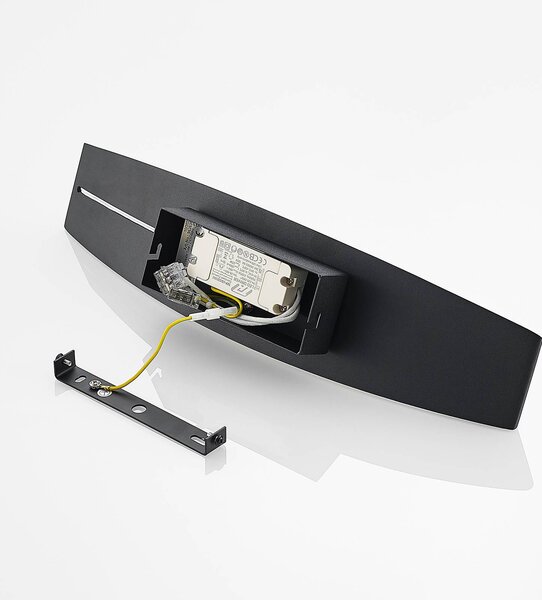 Kinkiet LED Jelle Arcchio, czarny, salon / jadalnia, aluminium, nowoczesny