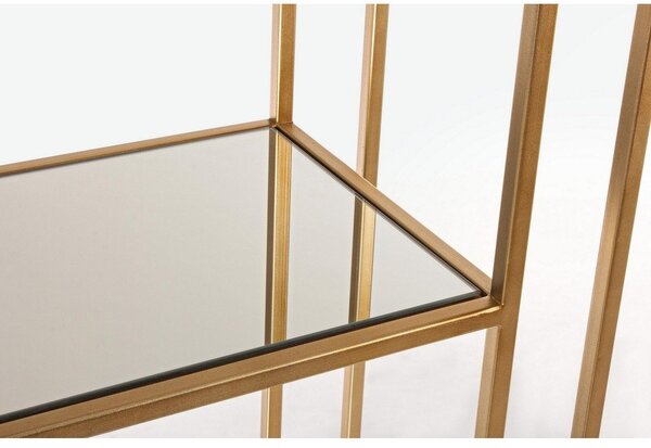 Stalowy regał w kolorze złota 68x172,5x28 cm Elenor – Bizzotto