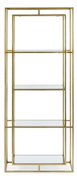 Stalowy regał w kolorze złota 68x172,5x28 cm Elenor – Bizzotto