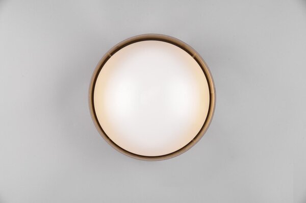 Jasnobrązowa lampa sufitowa LED ø 30 cm Locarno – Reality