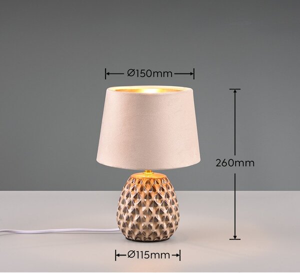 Beżowa lampa stołowa (wys. 27 cm) Ariana – Reality