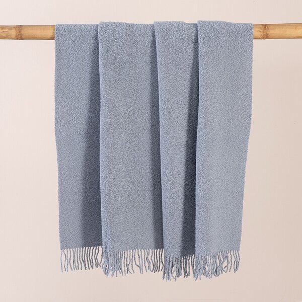 Pled Boucle 140x200 cm dusty blue
