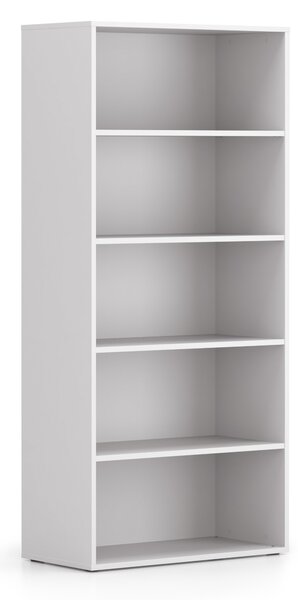Regał biurowy BLOCK, 800 x 400 x 1748 mm, biały