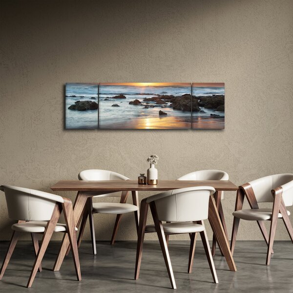 Obraz - Skąpane w słońcu morze (170x50 cm)