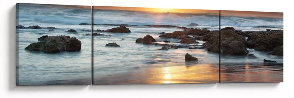 Obraz - Skąpane w słońcu morze (170x50 cm)