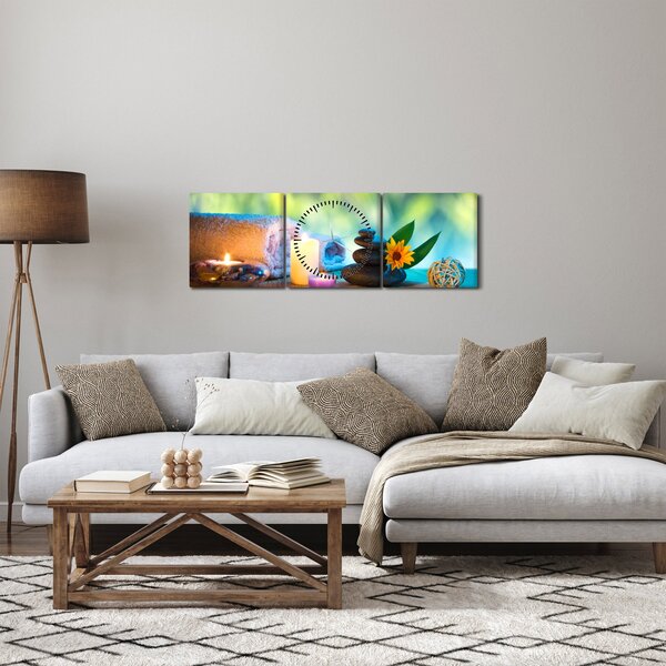 Obraz - Relaks (z zegarem) (90x30 cm)