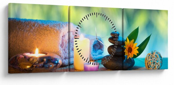 Obraz - Relaks (z zegarem) (90x30 cm)