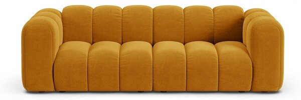 Żółta sofa 228 cm Lupine – Micadoni Home