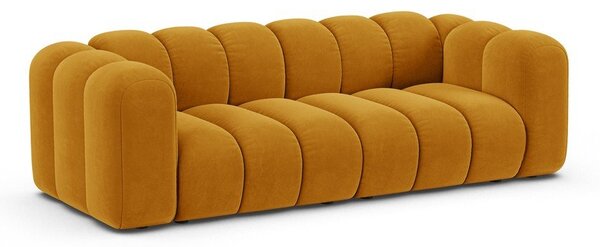 Żółta sofa 228 cm Lupine – Micadoni Home