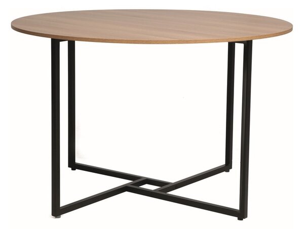 Okrągły stół jadalniany z blatem w dekorze dębowym ALTO 120x120