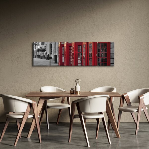 Obraz - Budki telefoniczne w Londynie (170x50 cm)