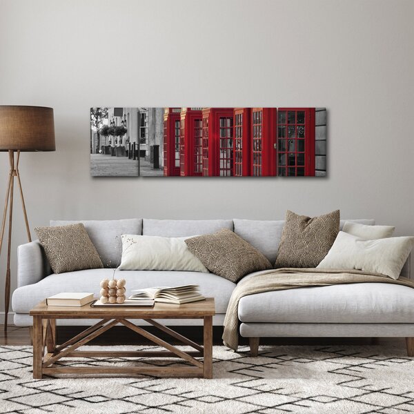 Obraz - Budki telefoniczne w Londynie (170x50 cm)