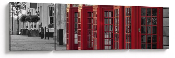 Obraz - Budki telefoniczne w Londynie (170x50 cm)