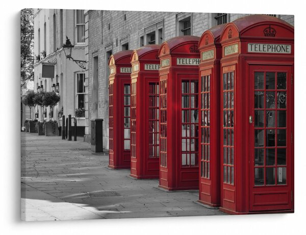 Obraz - Budki telefoniczne w Londynie (70x50 cm)