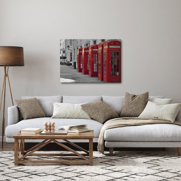 Obraz - Budki telefoniczne w Londynie (70x50 cm)