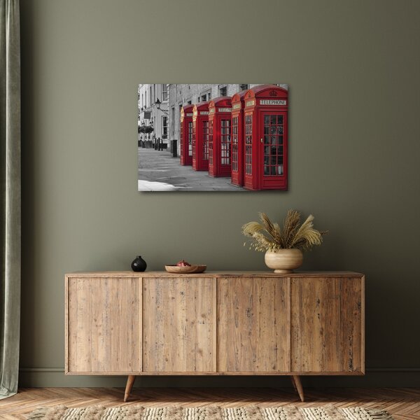 Obraz - Budki telefoniczne w Londynie (70x50 cm)