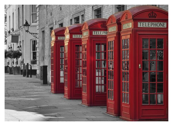 Obraz - Budki telefoniczne w Londynie (70x50 cm)
