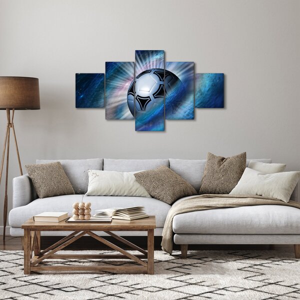 Obraz - Piłka nożna w kosmosie (125x70 cm)