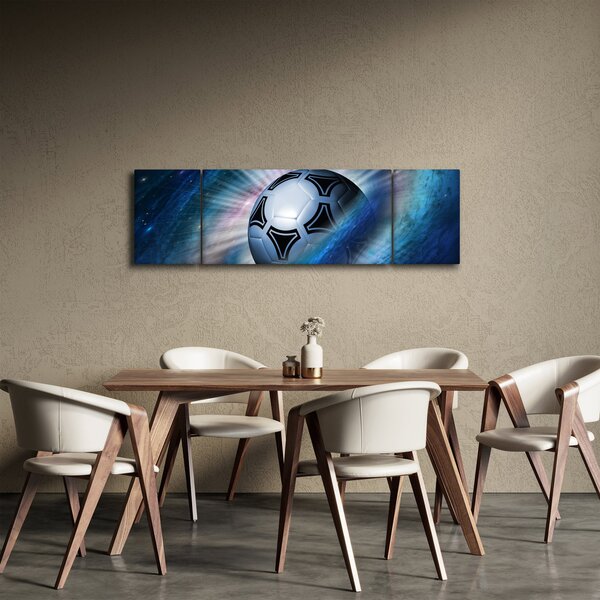 Obraz - Piłka nożna w kosmosie (170x50 cm)