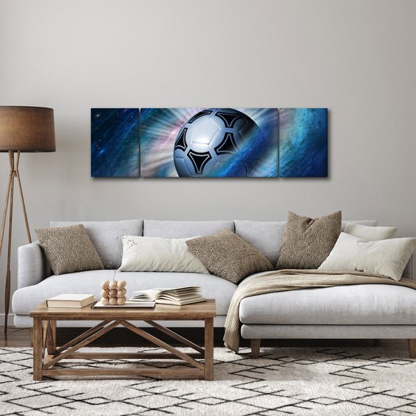 Obraz - Piłka nożna w kosmosie (170x50 cm)