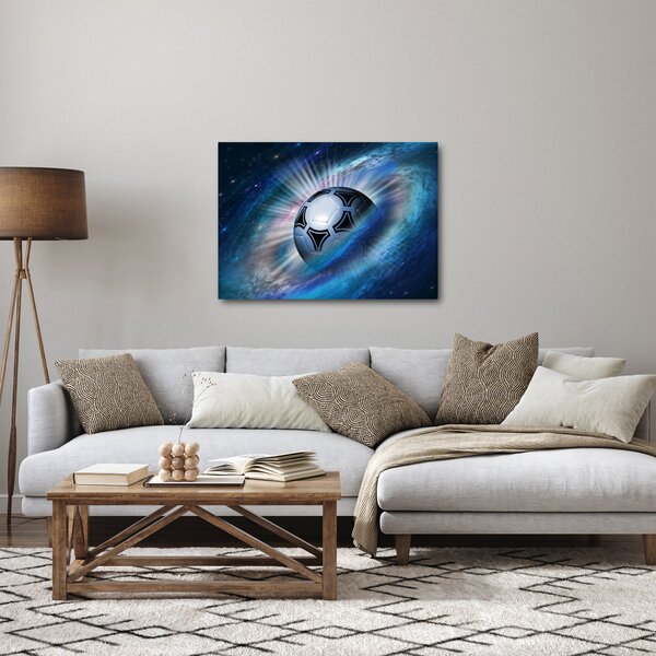 Obraz - Piłka nożna w kosmosie (70x50 cm)