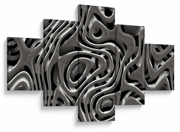 Obraz - Metaliczna abstrakcja (125x70 cm)