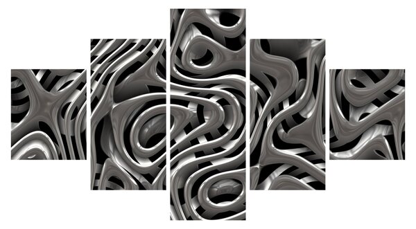 Obraz - Metaliczna abstrakcja (125x70 cm)