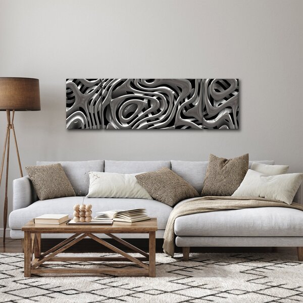 Obraz - Metaliczna abstrakcja (170x50 cm)