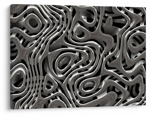 Obraz - Metaliczna abstrakcja (70x50 cm)
