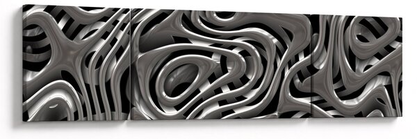 Obraz - Metaliczna abstrakcja (170x50 cm)