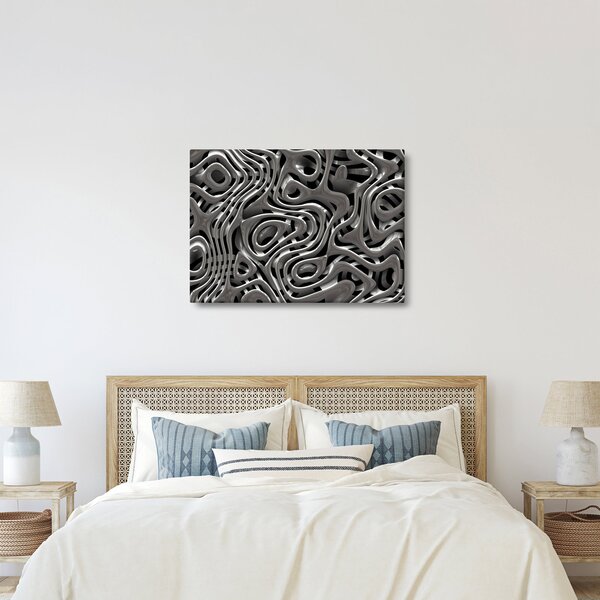 Obraz - Metaliczna abstrakcja (70x50 cm)