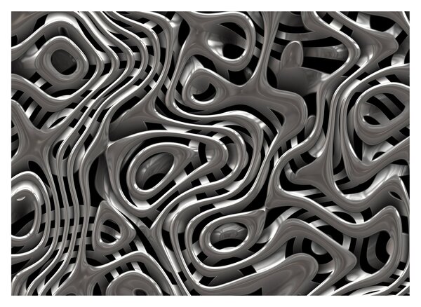 Obraz - Metaliczna abstrakcja (70x50 cm)