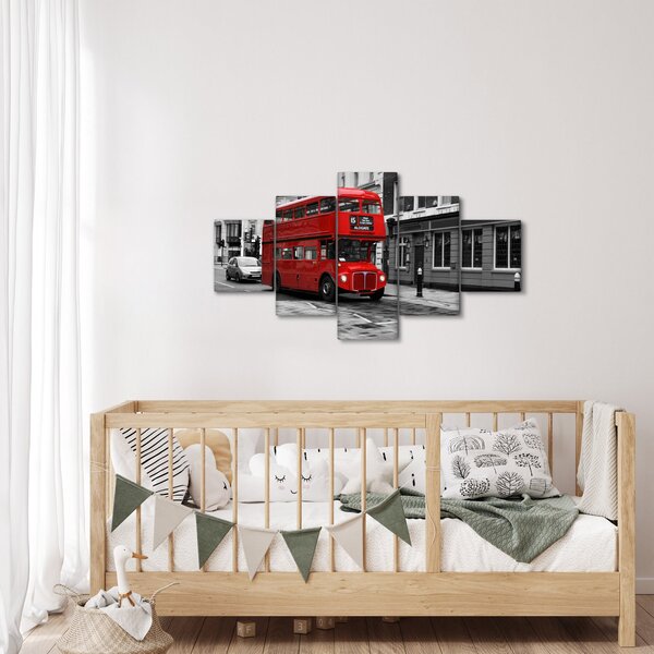 Obraz - Londyn z autobusem (125x70 cm)