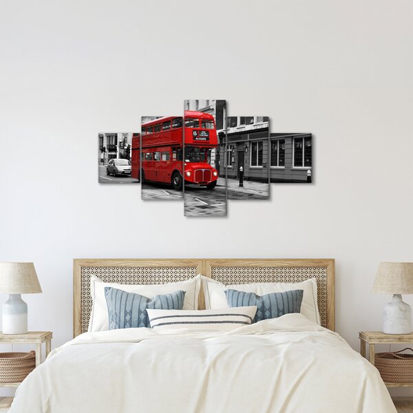 Obraz - Londyn z autobusem (125x70 cm)