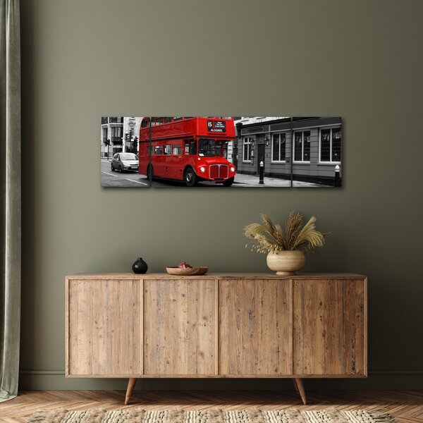 Obraz - Londyn z autobusem (170x50 cm)