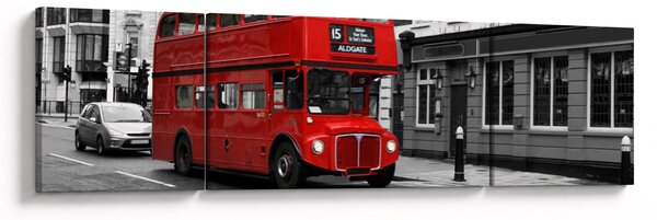 Obraz - Londyn z autobusem (170x50 cm)