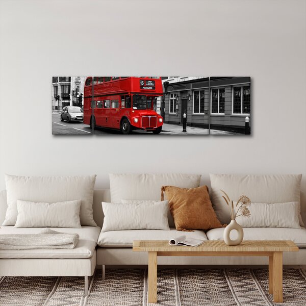 Obraz - Londyn z autobusem (170x50 cm)