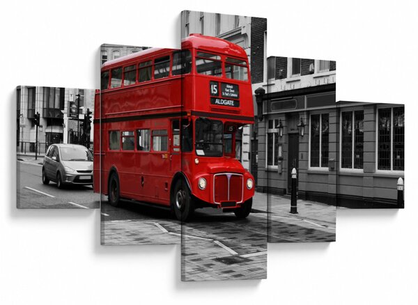 Obraz - Londyn z autobusem (125x70 cm)