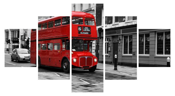 Obraz - Londyn z autobusem (125x70 cm)