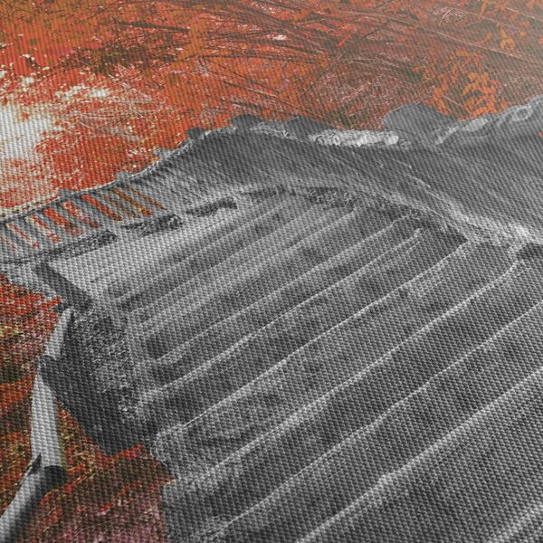 Obraz - Schody w naturze, pomarańczowy (125x70 cm)