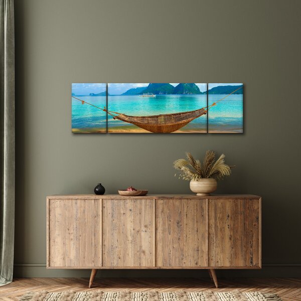 Obraz - Hamak na plaży (170x50 cm)