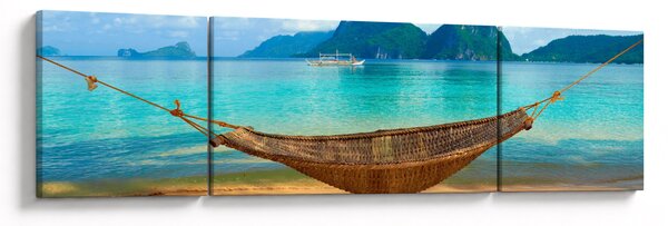 Obraz - Hamak na plaży (170x50 cm)