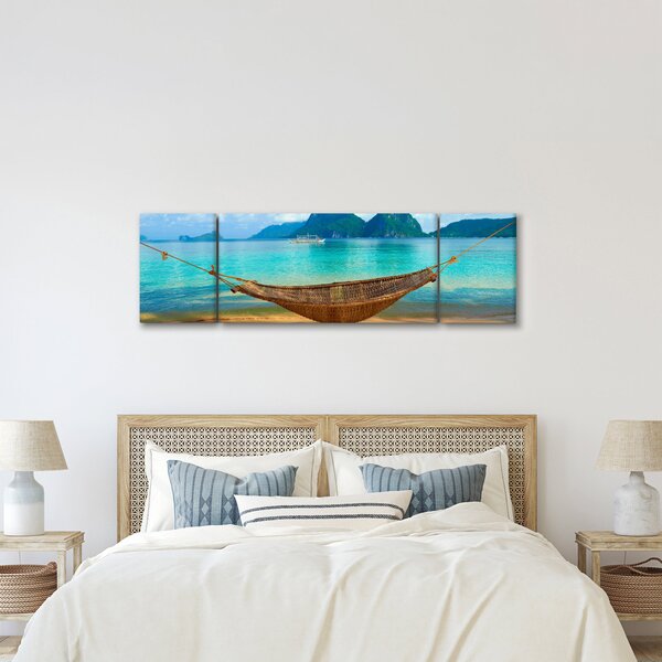 Obraz - Hamak na plaży (170x50 cm)