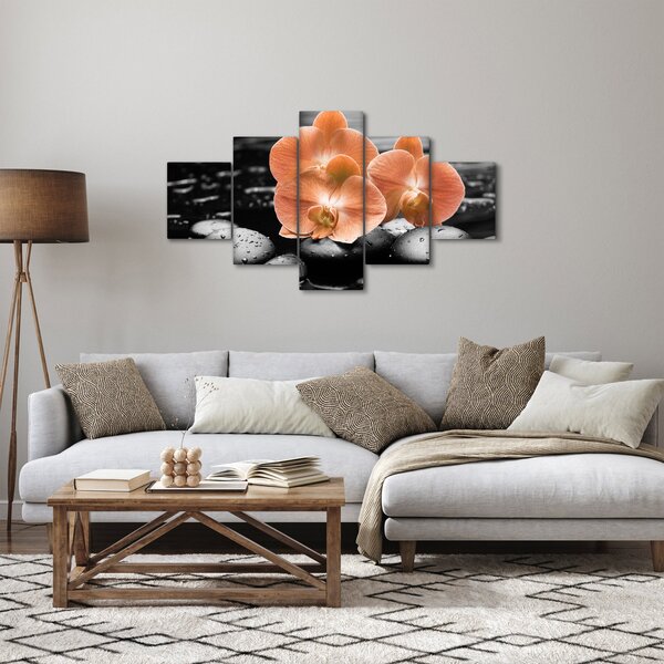 Obraz - Pomarańczowe orchidee (125x70 cm)