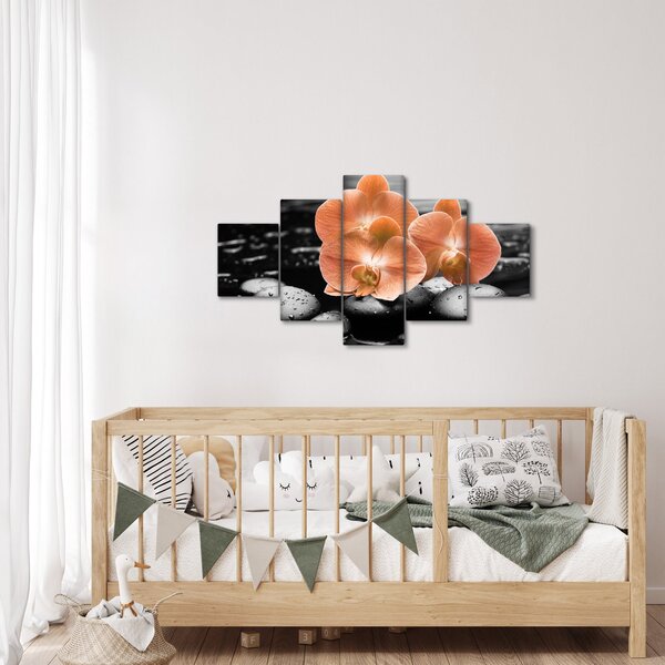 Obraz - Pomarańczowe orchidee (125x70 cm)