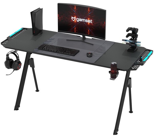 Biurko dla graczy z oświetleniem Gamset Falcon 1.4