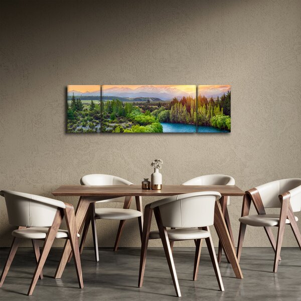 Obraz - Leśny krajobraz górski (170x50 cm)