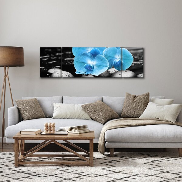 Obraz - Niebieska Orchidea (170x50 cm)